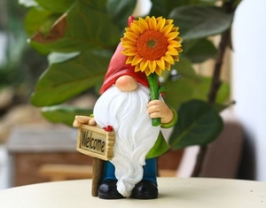 Figura Decorativa de Resina de Duende <span class=keywords><strong>con</strong></span> Luz Solar para <span class=keywords><strong>Jardín</strong></span>, Ideal para Navidad - Product Image 4