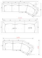 Modulares Konvertierbares Ecksofa aus Echtleder mit Abnehmbaren Bezügen, Abnehmbaren Rückenlehnen, CNC-Gefrästen Paneelen und Zapfen- und Dübelführung
