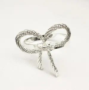 Guardanapo anel de metal para guardanapo, decoração de mesa, metal, borboleta, guardanapo, anel para festa de casamento, natal
