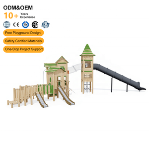 Équipement de terrain de jeu en bois personnalisé, château en bois d'extérieur, parc naturel pour enfants, équipement de jeu en bois pour enfants - Product Image 1
