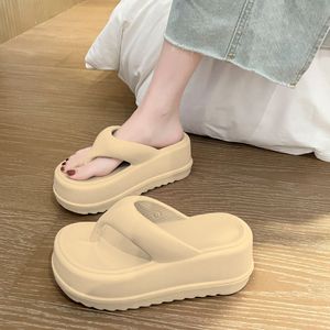 Sandales tongs compensées légères et confortables pour <span class=keywords><strong>femme</strong></span>, à bout ouvert, en EVA souple, à séchage rapide, rehaussantes - Product Image 6