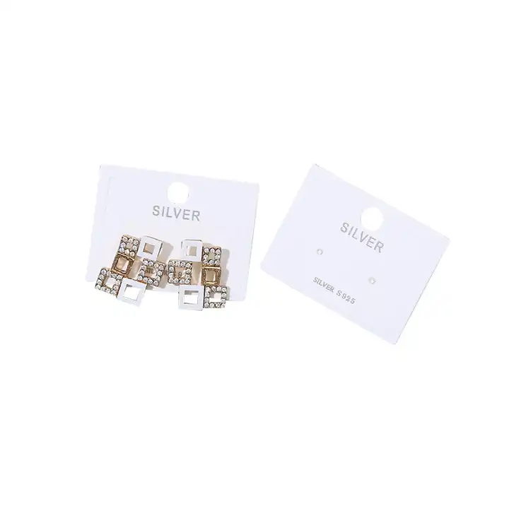 500 Custom Earring Cards Display Cards Embossing Jewelry Cards
