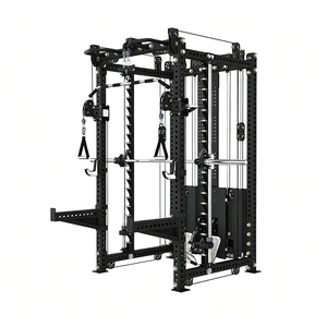Rack de Squat Pliable en Métal pour Usage Domestique, Équipement Commercial avec Poulie Multifonctionnelle 2-en-1 <span class=keywords><strong>Réglable</strong></span> et Plaque de Protection - Product Image 4