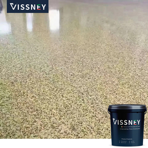 สีอะคริลิคเคลือบพื้นแบบปรับระดับได้เอง ผสมทรายสีตกแต่ง สำหรับทาด้วยแปรง ใช้เคลือบพื้นผิวเป็นของเหลว สำหรับพื้นโรงรถกันน้ำ - Product Image 3