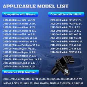 Capteur de position d'arbre à cames A-NAFTULY pour Nissan Altima Maxima Murano Pathfinder Rogue Sentra Infiniti EX35 2007-2022 - Product Image 3