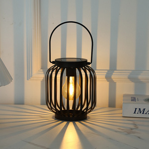 Retro <strong>Vintage</strong> Solar Metal Hanging Lantern Patio <strong>Light</strong> - Product Image 4