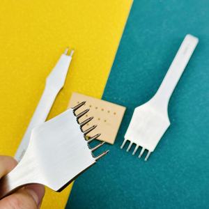Scalpello per punzonatura in pelle di alta qualità da 110mm giappone importato SKD11 strumento artigianale in pelle fai da te strumento per punzonatura a spaziatura rotonda - Product Image 2