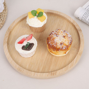 Wooden Sofa Armrest Tray Round With <b>Legs</b> Foldable Storage Rack For Sofa <b>Table</b> Natural Wood Color - Product Image 4