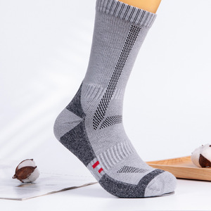 <strong>Custom</strong> <strong>Logo</strong> Merino Wool Athletic <strong>Running</strong> Basketball <strong>Socks</strong> Summer Crew Thickness Cushioned 50% Wool Knitted Technique Cuff Bottom - Product Image 5