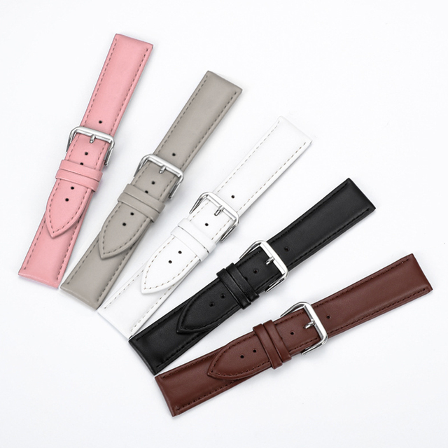 Wholesale Casual Fashion Watch Leather Strap Custom High Quality Stainless Steel Clasp Logo Casual Sport Watch Bands 18mm 20mm