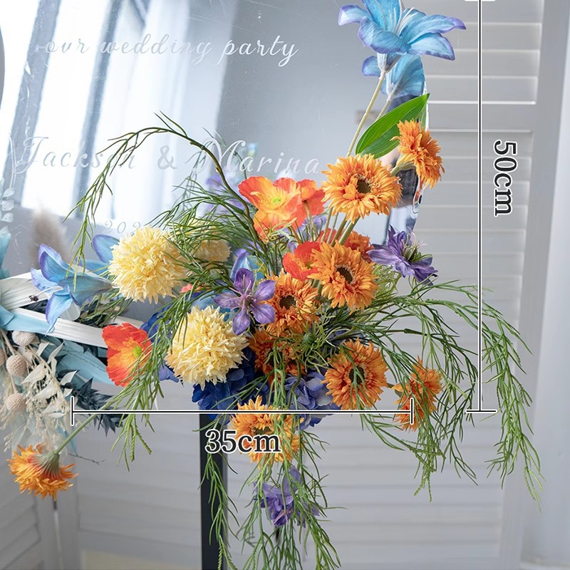 Exhibition board floral arrangement three