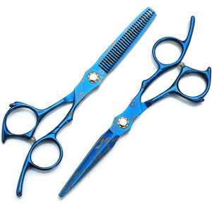 Ciseaux à cheveux Kawamoto Blue Swallowtail de 6 pouces, ciseaux à effiler pour droitiers, outils de coiffure professionnels - Product Image 2