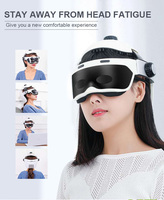 MK Intelligentes Multifunktionales Kopf-Augen-Massagegerät Modell 608 Weiß/Schwarz Zeitsteuerung Automatische Vibration Heizfunktion Komfortabel