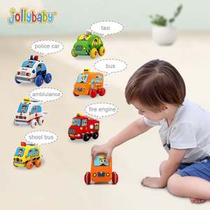 Jollybaby Police Cars Baby Mini <b>Toy</b> Soft Vehicles Pull-Back Racing Baby Plush Stuffed Car <b>Toys</b> for Children Kids - Product Image 5