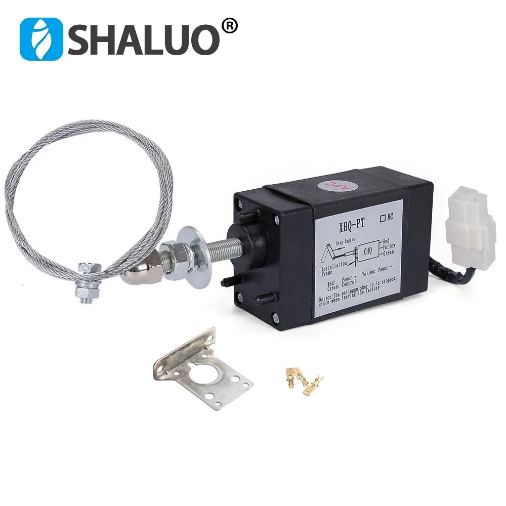 Piezas de generador de energía de solenoide de parada de válvula de apagado de dispositivo de llama de motor diésel Sin tipo NC, DC12V, 24V, 52m