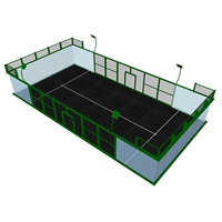 Profesyonel Açık Hava Panoramik Padel Kortu CE Sertifikalı Kapalı Çatılı Padel Tenis Kortu
