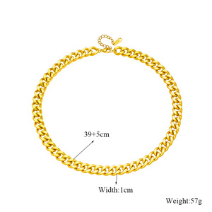 Gold Plated Chain Necklace And <b>Bracelet</b> <b>Set</b> Stainless Steel Unisex Hip Hop Punk Style Jewelry Gift - Product Image 5