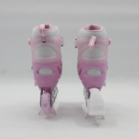 Patins à roulettes ajustables pour enfants en alliage, coque en PE, doublure en velours, châssis en PP, roulements ABEC-7, roues en PU, tailles S/M/L, pour filles, extérieur