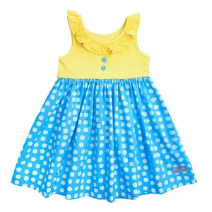 प्यारा बच्चा फ्रॉक डिजाइन अच्छी गुणवत्ता कपास पोशाक थोक रचनात्मक पुष्प बच्चों के कपड़े
