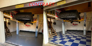 Azulejos de rejilla de suelo de drenaje antideslizante de tienda de 1,8 cm, alfombrillas de garaje y detalles, caja de cartón Industrial antideslizante para interiores - Product Image 5