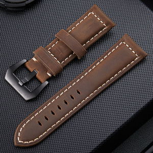 <span class=keywords><strong>Bracelet</strong></span> de remplacement en <span class=keywords><strong>cuir</strong></span> vintage pour hommes, 20mm 22mm 24mm 26mm, pour montre connectée <span class=keywords><strong>Apple</strong></span> - Product Image 2