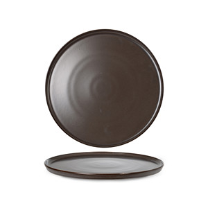 Plato Plano Reactiv Brown Ø 20 cm H 1.7 cm Apilable Porcelana Fina Impresión Digital Rinart - Product Image 1