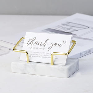 Huichang - Porta Tarjetas Ovalado de Metal Dorado con Base para Notas, Organizador de Regalos Empresariales, Modelo 317 - Product Image 3
