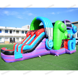 Castillo Inflable Combinado con Toboganes <span class=keywords><strong>de</strong></span> Agua Dobles, con Diseño <span class=keywords><strong>de</strong></span> Consola <span class=keywords><strong>de</strong></span> Videojuegos, para <span class=keywords><strong>Alquiler</strong></span> <span class=keywords><strong>en</strong></span> Carnavales - Product Image 3