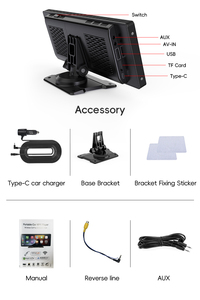 10.26 ''Không Dây IPS Màn Hình Cảm Ứng Xách Tay Màn Hình Carplay Android Tự Động Cho Phổ Tự Động Carplay Màn Hình Với Điều Khiển Bằng Giọng Nói - Product Image 6