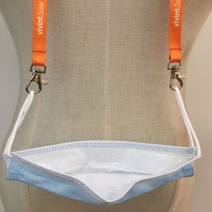 Sublimation imprimé polyester <span class=keywords><strong>personnalisé</strong></span> support de sangle de <span class=keywords><strong>cou</strong></span> masque <span class=keywords><strong>porte</strong></span>-clés lanière - Product Image 2