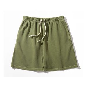 Pantalones Cortos Deportivos de Algodón Tejido de Color Sólido para Hombre, Color Gris Oscuro, Microelásticos, Transpirables, para las Cuatro Estaciones, Ropa Casual - Product Image 2