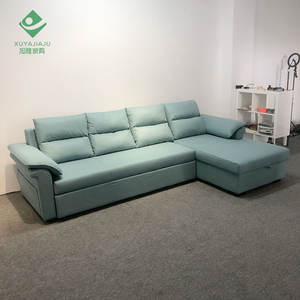 Canapé-lit en similicuir avec chaise longue Couchette luxueuse avec USB et rangement - Product Image 3