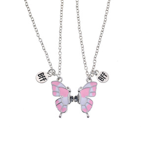 Collane dell'Amicizia con Ciondoli <span class=keywords><strong>per</strong></span> Migliori Amici, Regali Personalizzati BFF, Ciondoli a Forma di Gatto e Farfalla <span class=keywords><strong>per</strong></span> Coppie e Amanti - Product Image 2