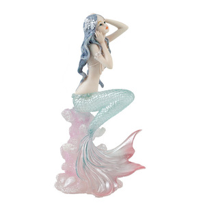Figurines <span class=keywords><strong>en</strong></span> résine sirène corail Style méditerrané<span class=keywords><strong>en</strong></span> artefact Statue décoration de la maison fille cadeau de fête des enfants - Product Image 1