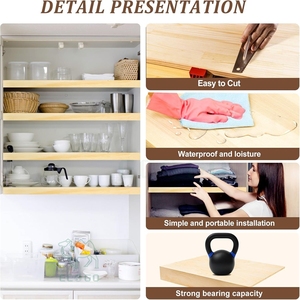 Protector Multiusos de Madera Maciza para Estantes de Alambre, Antiarañazos e Impermeable, para Armarios y Lavanderías - Product Image 4
