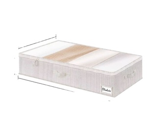 Foldable Flat Low Organizer Box for Under Bed Storage for Clothes Quilts Toys Dormitory Storage Foldable <b>Drawer</b> Style - Product Image 2