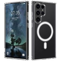 Coque de téléphone transparente protectrice en cristal magnétique pour Samsung Galaxy S21 S22 S23 S24 Ultra S25 S26 Plus