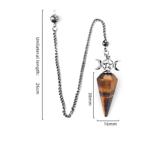 Péndulo de Cristal Grabado con Ángel para Adivinación y Radiestesia, Amatista Natural, Cuarzo Rosa, Sanación Reiki, Colgantes de Piedras Preciosas, Brujería - Product Image 5