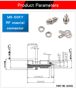 موصل أنثى L5 M5 Microdot 10-32UNF لقاعدة جهاز الكشف عن العيوب بالموجات فوق الصوتية - Product Image 3