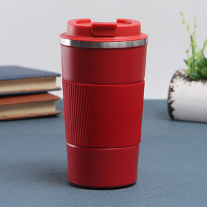Tasse de voyage en acier inoxydable 380ml 500ml Double paroi Thermos Auto Tasse à café Tasses de voiture avec couvercle - Product Image 2