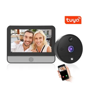Tuya Smart Digital Door Viewer Peephole Camera With 4.3'' Monitor Wireless Video Doorbell Camera Night Vision Motion Detection
