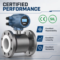 Alat Ukur Aliran Elektromagnetik Digital RS485 Industrial Fluid OEM Akurasi Tinggi 4-20mA Dn150 untuk Air, Jus, Santan Kelapa