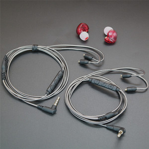 Cable de auriculares en línea de tres botones, 120 cm, color gris titanio, hilo de aluminio, núcleo de cobre y nailon, cable de audio DIY para audiófilos - Product Image 1