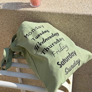 กระเป๋าผ้าแคนวาสสีเขียวอะโวคาโด 40x34 ซม. กระเป๋าสะพายไหล่ความจุขนาดใหญ่สำหรับวันจันทร์สำหรับใช้ในวิทยาลัยทุกวัน - Product Image 2