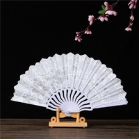 Éventail pliant en bambou pour femmes, style chinois, en poudre d'argent, motif Dragon Bone, pour mariage, Nouvel An chinois, mode espagnole