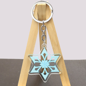 <span class=keywords><strong>Genshin</strong></span>-Llavero de impacto para Cosplay de Anime, colgante con logotipo de doble cara, acrílico, regalos de recuerdo - Product Image 2