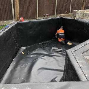 Alta Qualidade À Prova D' Água HDPE Geomembrana para Exterior <span class=keywords><strong>Pond</strong></span> <span class=keywords><strong>Liner</strong></span> 3mm/2mm Espessura Customizável Tamanhos Preço Por Metro Quadrado - Product Image 1