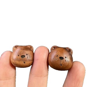 Peach Wood Bear Head Beads For Bracelet Making 10mm Natural Wooden <b>Spacer</b> Beads For Jewelry Crafting DIY Accessories - Product Image 5
