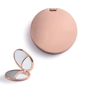 Gold Color Blank Double Side Custom Logo Round Compact Makeup <b>Mirror</b> - Product Image 3