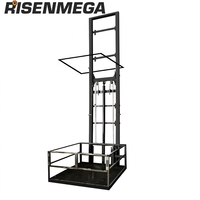 Plateforme élévatrice d'entrepôt Risenmega 7,5 m à rail unique, élévateur de marchandises hydraulique 400 kg, personnalisable, certifié CE ISO9001 ROHS, OEM